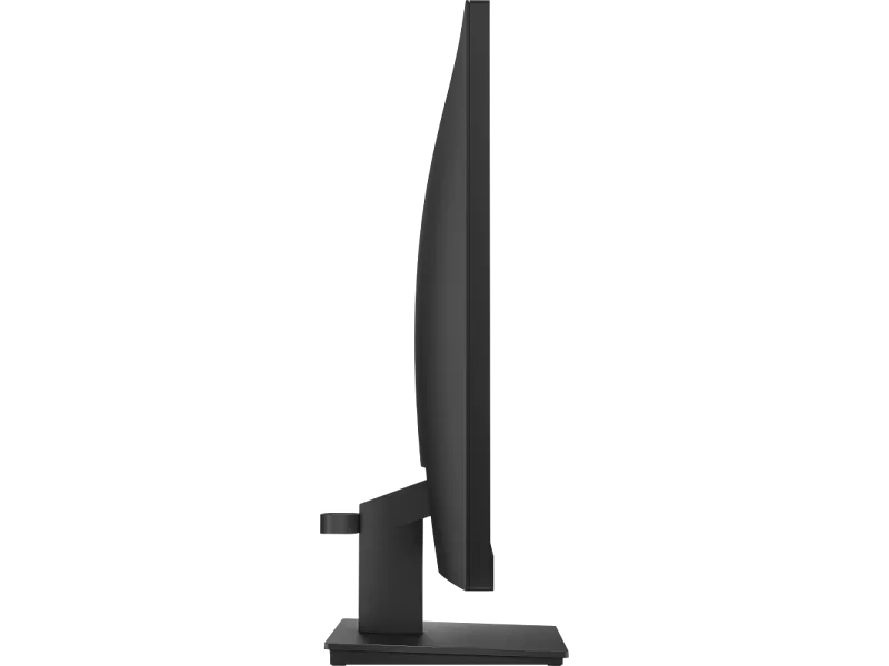 Side profile of black HP Series 3 Pro 27 inch FHD IPS business monitor 327pf with adjustable stand at YourShoppy.com.