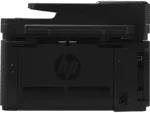Rear view of HP LaserJet Pro MFP M128fn monochrome laser printer showing Ethernet, USB, and power ports at YourShoppy.com.