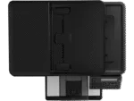 Top-down view of HP LaserJet Pro MFP M128fn monochrome laser printer with control panel, scanner, and paper feed tray.