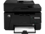 HP LaserJet Pro MFP M128fn monochrome laser printer with print, scan, copy, and fax functions available at YourShoppy.com.