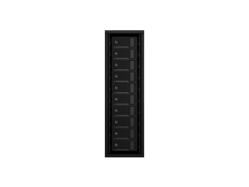 Rack-mounted HP Z2 Tower G1 Workstation units arranged vertically in a server cabinet for professional computing at YourShopp