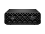 Black HP ZGX Nano G1n AI Station D8ZJ9PT mini desktop featuring a front-facing geometric grille design at YourShoppy.com.