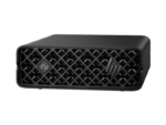 HP ZGX Nano G1n AI Station D8ZJ9PT black mini desktop with a patterned front grille and HP branding from YourShoppy.com.