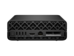 Rear view of black HP ZGX Nano G1n AI Station mini desktop showing USB-C, HDMI, Ethernet, and power ports at YourShoppy.com.