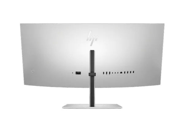Rear view of HP Series 7 Pro 738pu 37.5-inch WQHD+ Thunderbolt 4 monitor showing connectivity ports and stand at YourShoppy.c
