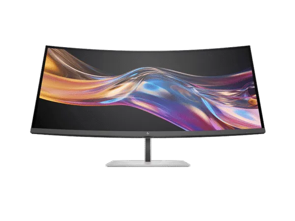 HP Series 7 Pro 738pu 37.5-inch WQHD+ IPS curved business monitor with a sleek black finish available at YourShoppy.com.