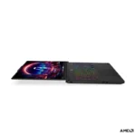 Lenovo Legion 5 15AHP11 83Q7009KIN laptop in Eclipse Black with RGB backlit keyboard and open screen at YourShoppy.com.