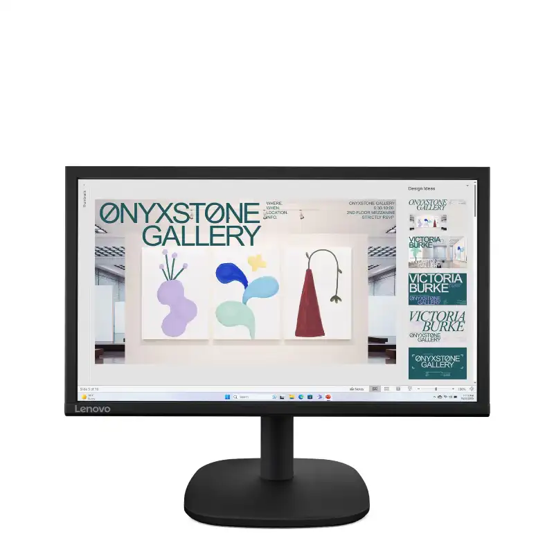 Lenovo D20-39 Monitor 19.5-inch business display with 1600x900 resolution and black stand, available at YourShoppy.com.