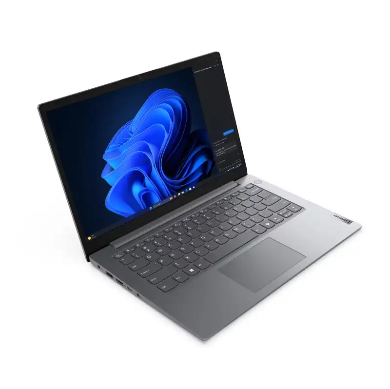 Lenovo V14 G5 IRL 83HD004DIG laptop in Luna Grey with a 14-inch FHD display, Intel Core i5, 16GB RAM, and 512GB SSD.