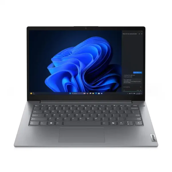 Lenovo V14 G5 IRL 83HD004DIG laptop in Luna Grey with a 14-inch display, available at YourShoppy.com in Koramangala.