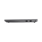 Side view of the Luna Grey Lenovo V14 G5 IRL 83HD004DIG laptop showing the Ethernet port and connectivity interface.