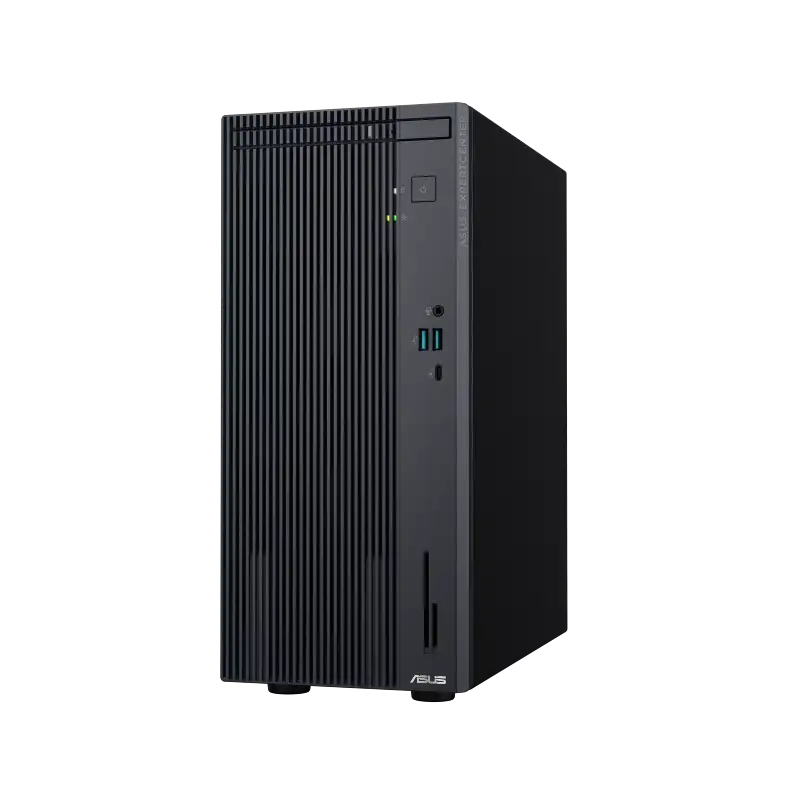 Asus ExpertCenter P500MV-13420H131X mini tower desktop featuring a sleek black vertical chassis available at YourShoppy.com.