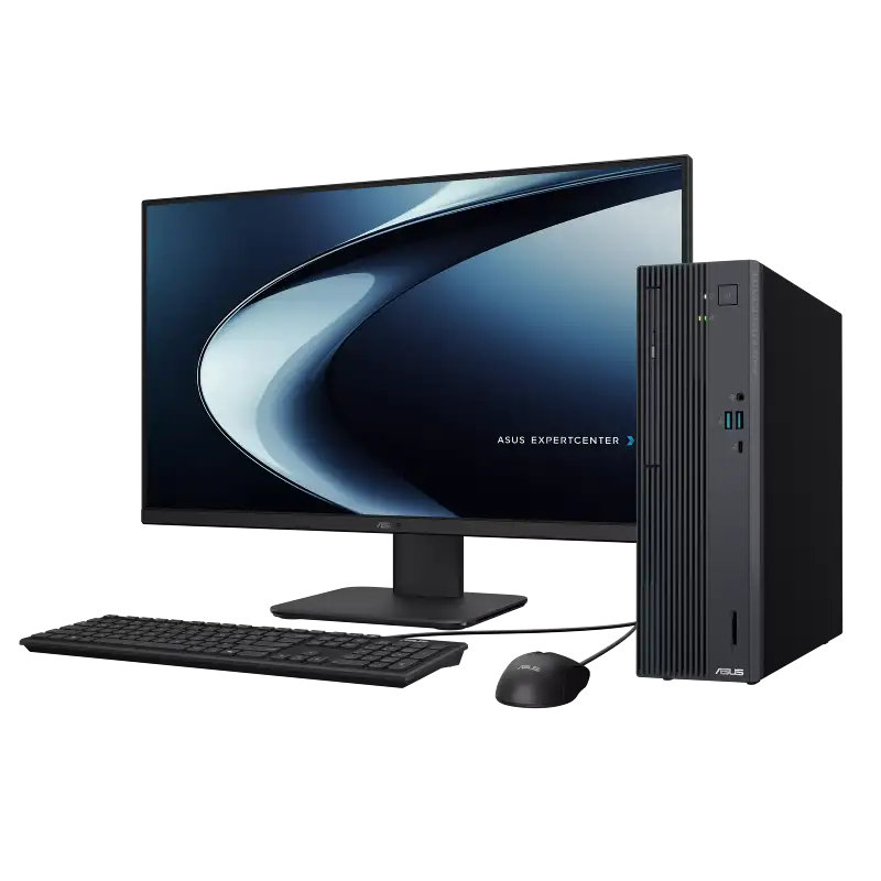 Asus ExpertCenter P500SV-03100U0260 SFF desktop with monitor, keyboard, and mouse available at YourShoppy.com in Bangalore.