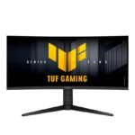 Asus TUF Gaming VG34WQML5A 34-inch UWQHD 250Hz curved gaming monitor with TUF branding on a black stand at YourShoppy.com.