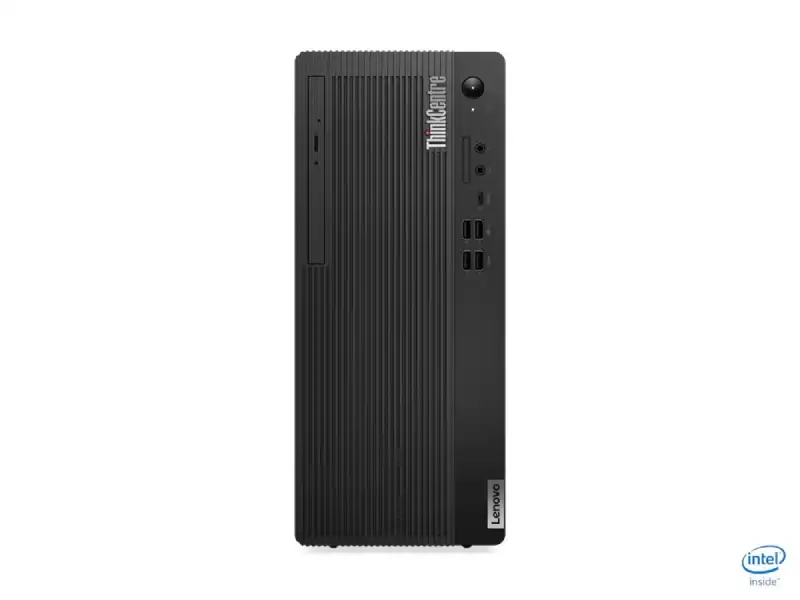 Lenovo ThinkCentre M70t 11EVS05400 black tower desktop with front-facing USB ports and optical drive at YourShoppy.com.