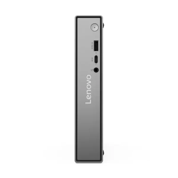 Front view of the Lenovo ThinkCentre neo 50q Gen 5 13B9S00C00 mini desktop showing front ports and power button at YourShoppy