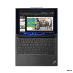 Lenovo ThinkPad E14 Gen 5 AMD laptop featuring a black chassis, backlit keyboard, and a 14-inch display at YourShoppy.com.