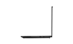 Side profile view of the black Lenovo ThinkPad P14s Gen 6 21QTS1RT00 laptop showing its slim port connectivity at YourShoppy.