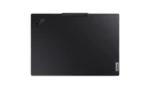 Top view of the black Lenovo ThinkPad P14s Gen 6 21QTS1RT00 laptop featuring the iconic logo, available at YourShoppy.com.