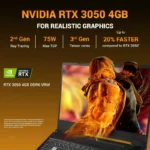 Asus TUF Gaming A15 FA506NCQ-IN080W laptop featuring an NVIDIA RTX 3050 4GB GPU for realistic gaming graphics at YourShoppy.c