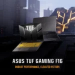 Asus TUF Gaming F16 FX607VJR-TU326WS laptop featuring a 16-inch display and backlit keyboard available at YourShoppy.com.