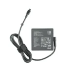 ASUS 130W USB-C power adapter for ROG Flow and Zenbook A16 laptops, featuring a black brick design and integrated cable.
