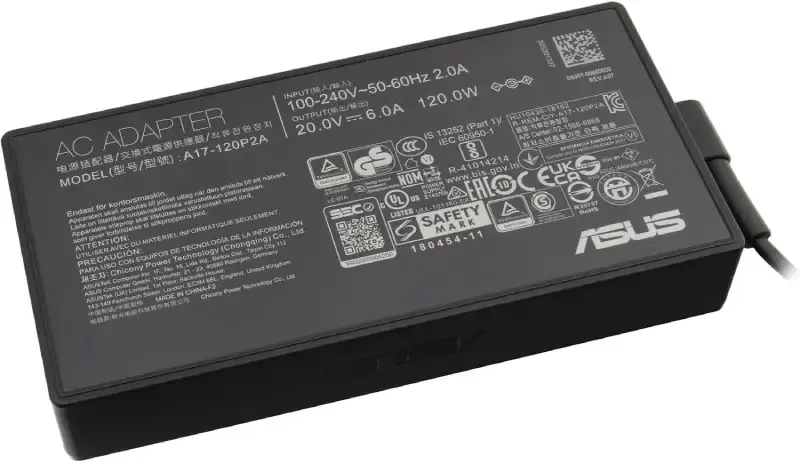 Asus 120W AC adapter model A17-120P2A for Vivobook and ZenBook laptops available at YourShoppy.com in Koramangala, Bengaluru.