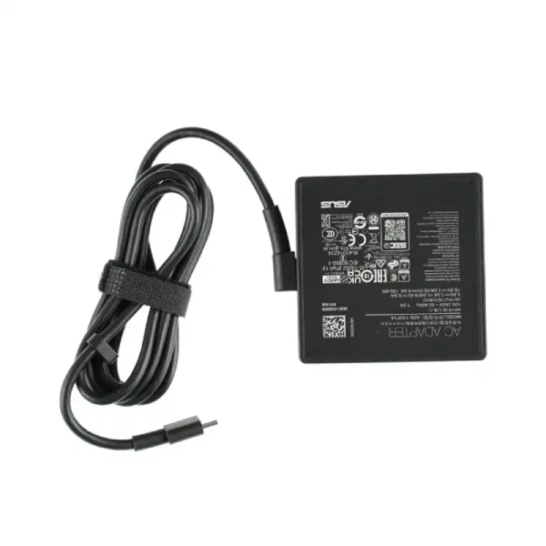 Asus A20-100P1A 100W USB-C power adapter with integrated cable for fast laptop charging, available at YourShoppy.com in Banga