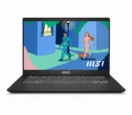 MSI Modern 14 C7M-101IN classic black laptop with a 14-inch FHD display and backlit keyboard available at YourShoppy.com.