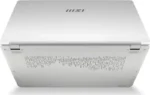 Urban Silver MSI Modern 14 C7M-104IN laptop viewed from the bottom showing the ventilation grill and hinge design at YourShop
