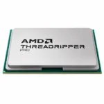 AMD Ryzen Threadripper PRO 9965WX 24-core processor featuring a silver heat spreader on an sTR5 socket motherboard base.