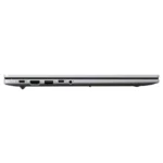 Side view of the Pure Grey ASUS Chromebook CX15 CX1505CTA-S70293 laptop showing its USB-C, HDMI, and audio ports.