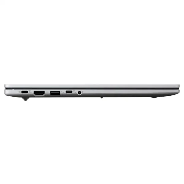 Side view of the Pure Grey ASUS Chromebook CX15 CX1505CTA-S70293 laptop showing its USB-C, HDMI, and audio ports.