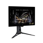 ASUS ROG Swift OLED PG27AQDM 26.5-inch QHD 240Hz gaming monitor with an ergonomic tripod stand, displayed at YourShoppy.com.