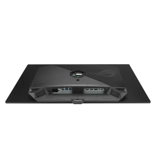 Rear view of ASUS ROG Swift OLED PG32UCDM 31.5-inch 4K QD-OLED 240Hz gaming monitor showing connectivity ports at YourShoppy.