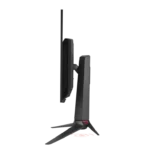 Side view of the ASUS ROG Swift OLED PG32UCDM 31.5-inch 4K 240Hz gaming monitor with its adjustable stand at YourShoppy.com.