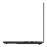 Side profile of the Eclipse Gray ASUS ROG Zephyrus G14 GU405AP-SY060WS gaming laptop showing its slim port connectivity.