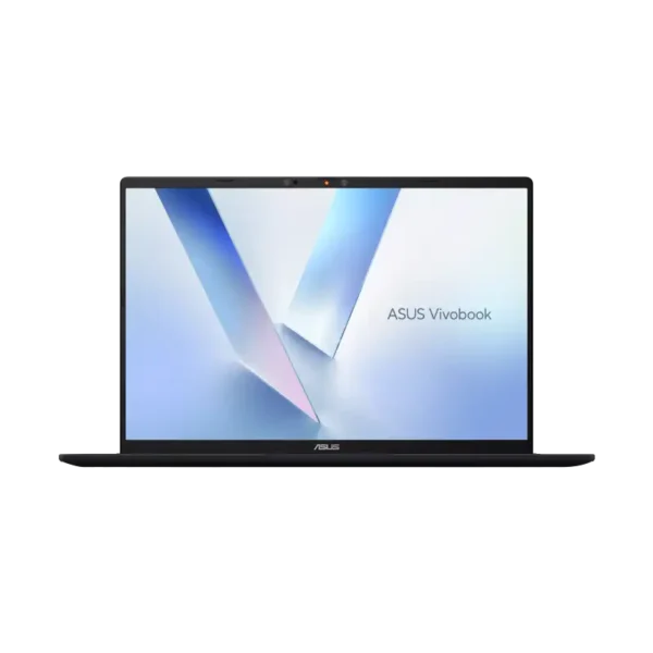 ASUS Vivobook 16 X1607QA-MB190WS laptop in Quiet Blue featuring a 16-inch WUXGA display and Snapdragon X processor.