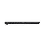 Side profile of the Quiet Blue ASUS Vivobook 16 X1607QA-MB190WS laptop showing the slim chassis and port connectivity.