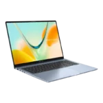 ASUS Vivobook S16 S5608QA-U3412WS laptop in light blue with a 16-inch OLED display and Snapdragon X processor at YourShoppy.c