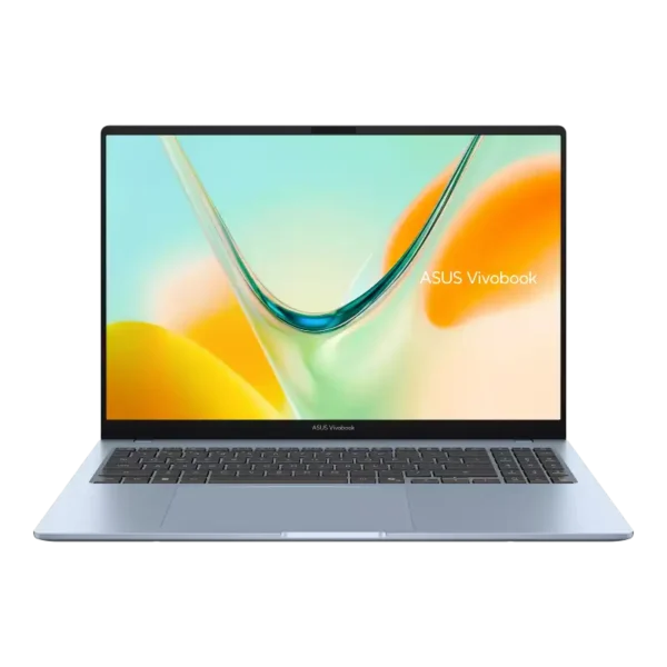 ASUS Vivobook S16 S5608QA-U3412WS laptop featuring a 16-inch OLED display and Snapdragon X processor in light blue at YourSho