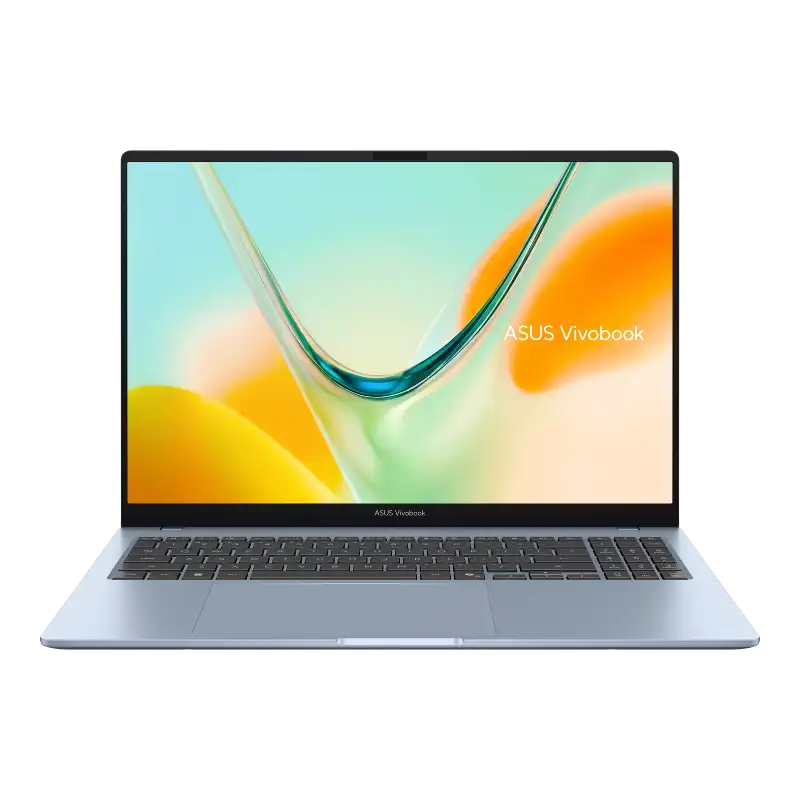 ASUS Vivobook S16 S5608QA-U3412WS | YourShoppy.com ASUS Vivobook S16 S5608QA-U3412WS laptop featuring a 16-inch OLED display and Snapdragon X processor in light blue at YourSho