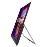 ASUS ZenScreen MB27ACF 27-inch QHD portable monitor with integrated kickstand viewed from the side at YourShoppy.com.