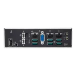 Rear I/O panel of the Asus Pro WS WRX90E-SAGE SE motherboard featuring dual 10GbE ports, USB4, and VGA output for workstation