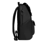 Side view of black ASUS ProArt PP2600 17L water-repellent laptop backpack for 16-inch devices at YourShoppy.com.