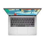 Top-down view of MSI Modern 14 C13M-117IN laptop in Urban Silver with a 14-inch display and backlit keyboard at YourShoppy.co