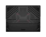 Bottom view of MSI Crosshair 18 HX AI A2XWGXKG-096IN gaming laptop showing cooling vents and structural design at YourShoppy.