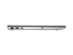 Side profile of the silver HP 255 G10 laptop showing USB, HDMI, USB-C, and headphone ports at YourShoppy.com in Koramangala.