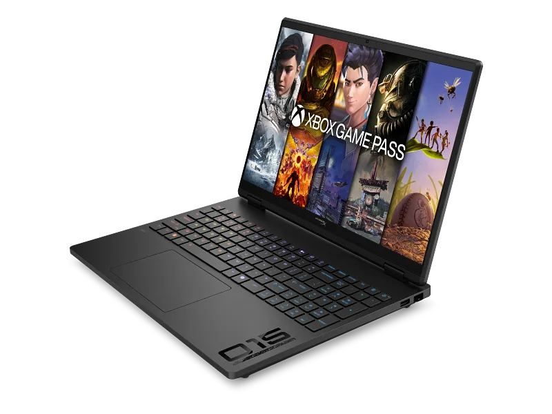 HP OMEN 15-ga0054TX gaming laptop in black with Xbox Game Pass branding on the 15-inch display at YourShoppy.com.