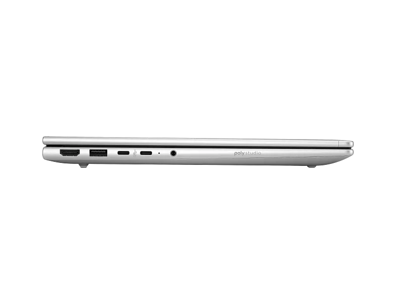 Side profile of silver HP ProBook 4 G1i 14 inch laptop showing HDMI, USB-C, and audio ports at YourShoppy.com in Bengaluru.